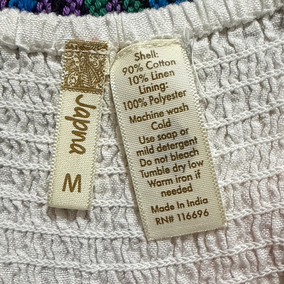 Japana sleeveless linen cotton blend Jumpsuit ADORABLE SIZE Medium - Picture 8 of 9